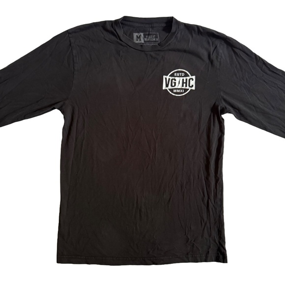 VIOLENT GENTLEMEN BLACK LONG SLEEVE CREWNECK T-SHIRT WITH LOGO SIZE MEDIUM - Picture 3 of 7